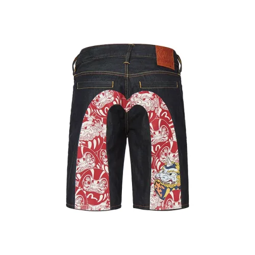 EVISU SS22 Шорты Мужские Джинсовый Синий