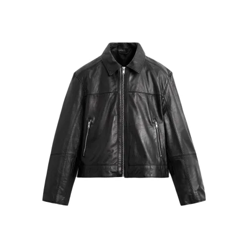 ZARA Черные Мужские Кожаные Куртки