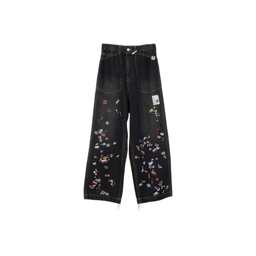 Maison Mihara Yasuhiro Индиго Мужские Джинсы