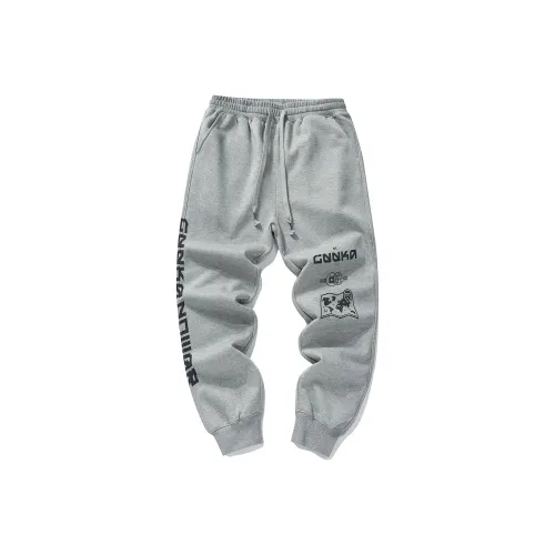 Guuka Серые Унисекс Повседневные Брюки