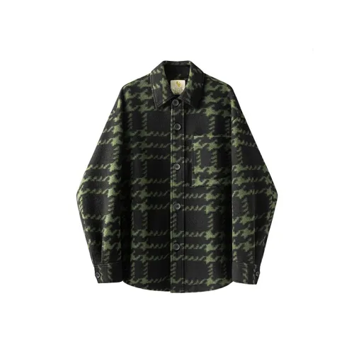 WILLIAM FOX SONS Куртки и Пальто Мужской Зеленый Клетка