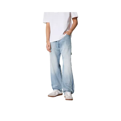 KM Светло-синие унисекс джинсы