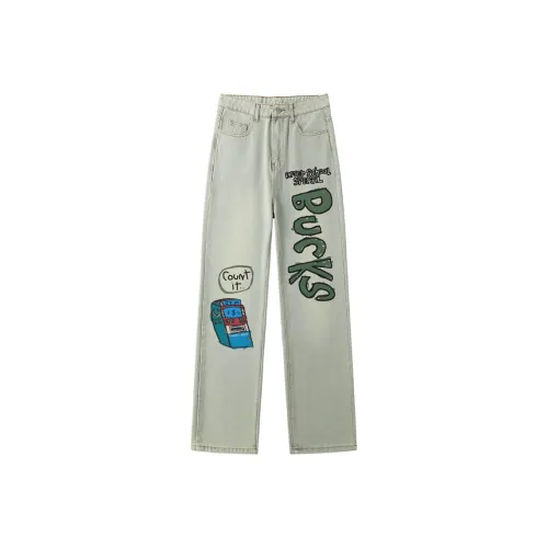 AFTER SCHOOL SPECIAL Джинсы Унисекс Желтый Грязь