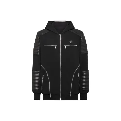 PHILIPP PLEIN FW24 Куртки и Пальто Мужской Черный