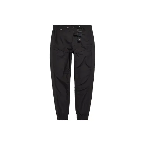 STAR RAW Темно-черные Мужские Повседневные Штаны