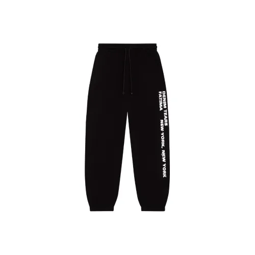 Denim Tears Gabriel Moses Collaboration Черные Унисекс Вязаные Тренировочные Брюки