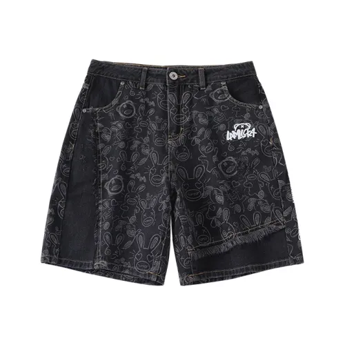 LAMLICKA Черные унисекс джинсовые шорты