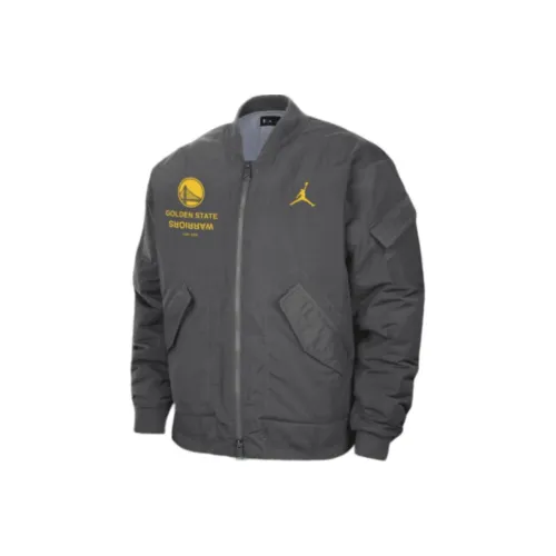 Nike x NBA Golden State Warriors Jordan Куртки и Пальто Мужской Средний Серый Сланцево-Синий Amaro Желтый
