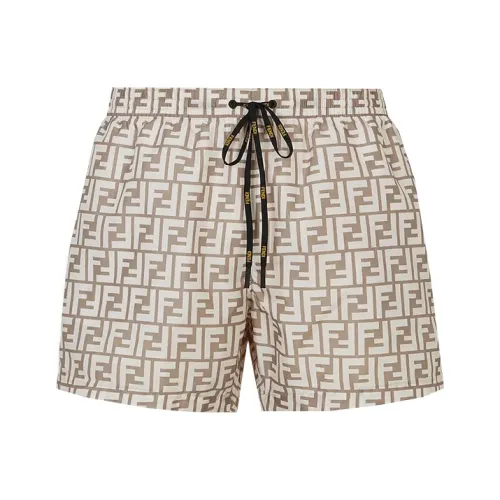 FENDI Повседневные шорты Мужские Бежевые