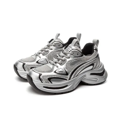 DAPHNE Low Топ Толстая подошва Кроссовки Женские Серые