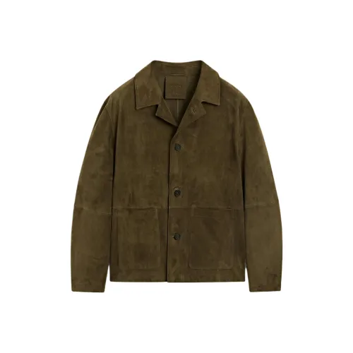 Massimo Dutti Кожа Куртка Мужская Коричневая Зеленая