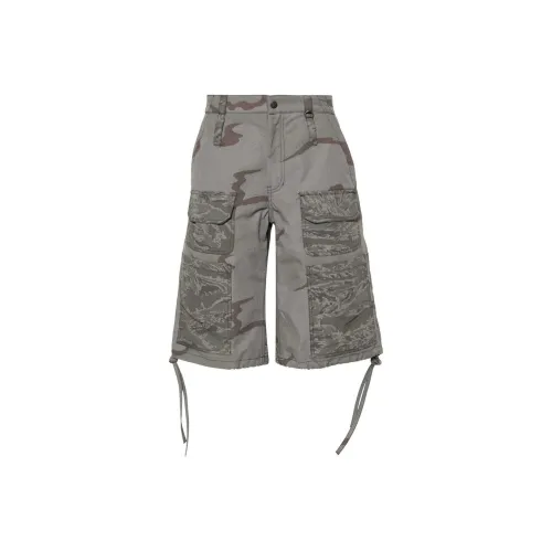 Marine Serre SS24 Карго Шорты Унисекс Темно-Зеленый