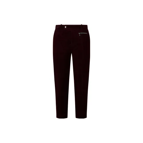 BALMAIN Мужские Повседневные Брюки Бордового Цвета