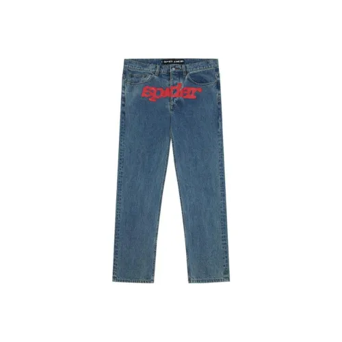 Sp5der Синий Мужской Джинсы