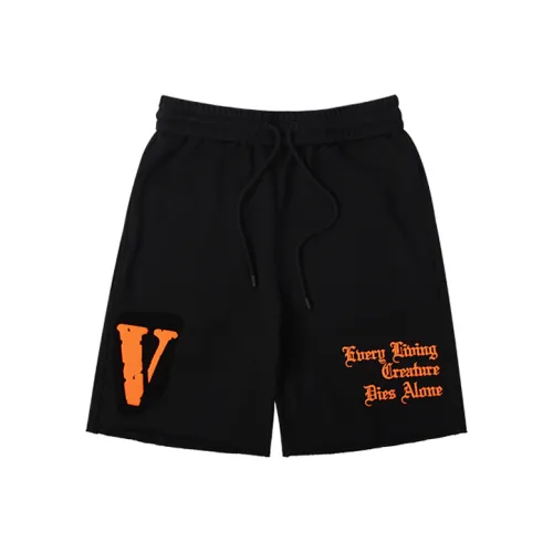 VLONE Gothic Alphabet Series Шорты Унисекс Черный Оранжевый