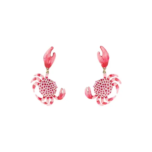 ZARA Серьги из металла женские розовые