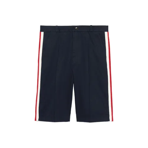 GUCCI Повседневные шорты Мужские Темно-синие