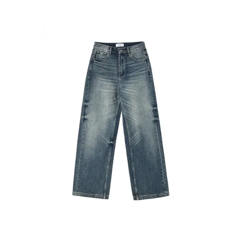 KORAKUBLUE Джинсы Унисекс Ностальгический Синий