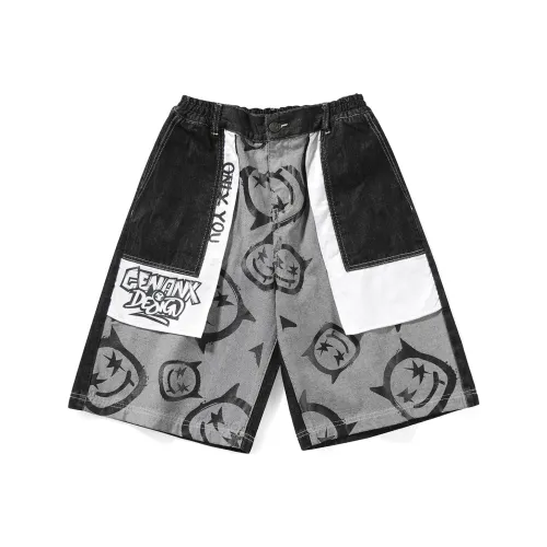 GENANX Loose Fit Shorts Unisex Gray GENANX Свободный крой Шорты Унисекс Серый