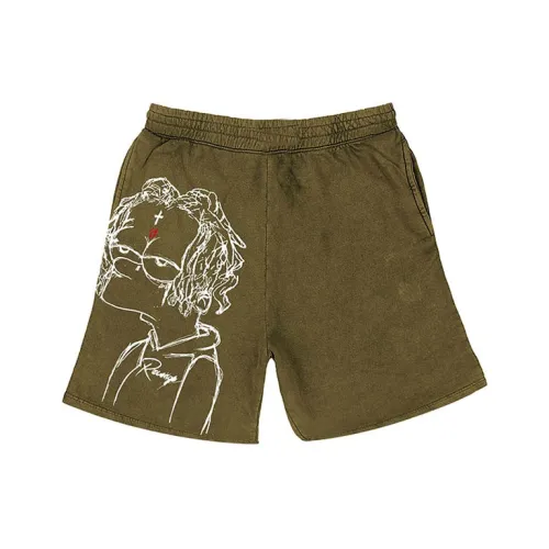 Коллекция Revenge X Trippie Redd Армейский зеленый Унисекс Повседневные шорты