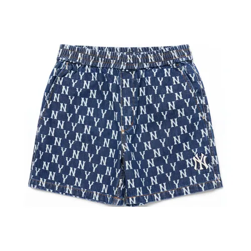 MLB Old Flower Синие унисекс джинсовые шорты