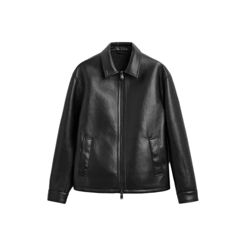 ZARA Черные Мужские Кожаные Куртки