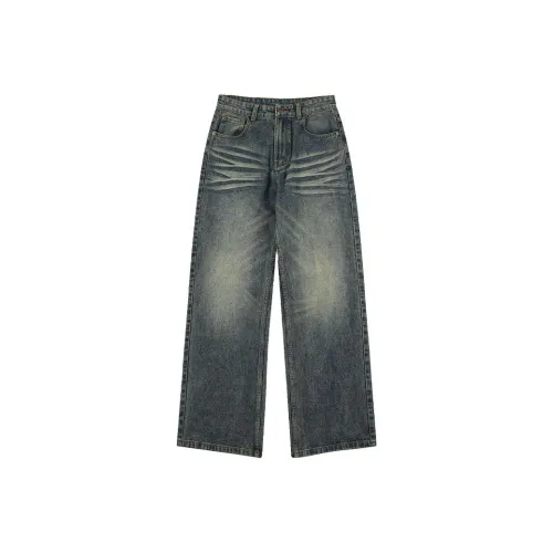 POLAR BEAR Джинсы Унисекс Винтаж Синий