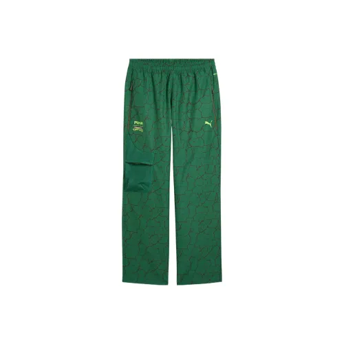 PUMA x TMNT PUMATECH Карго Брюки Мужские Темно-зеленые