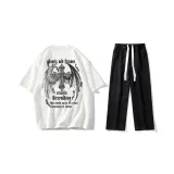 Комплект (Белая футболка + Черные джинсы)