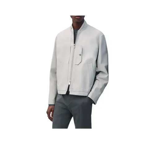 HERMES Кожа Куртка Мужская Белая