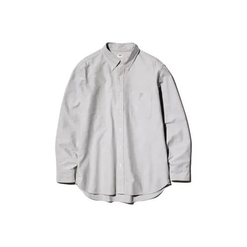 UNIQLO Свинцово-серый Унисекс Рубашки