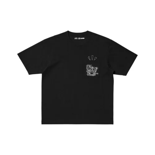 UNIQLO X WANGZHERONGYAO LIANMINGKUAN Glory OF Kings Co Branded Модель SS25 T-Shirt Унисекс Черный