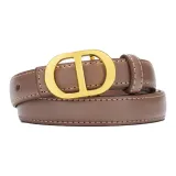 DSNZ-281 Золотистая пряжка Серый ремень