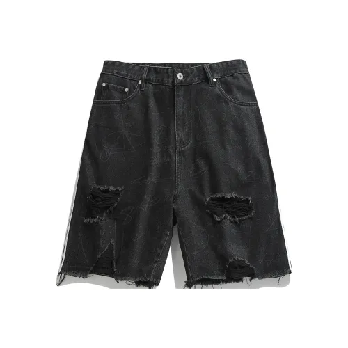 Guuka Мужские джинсовые шорты черного цвета