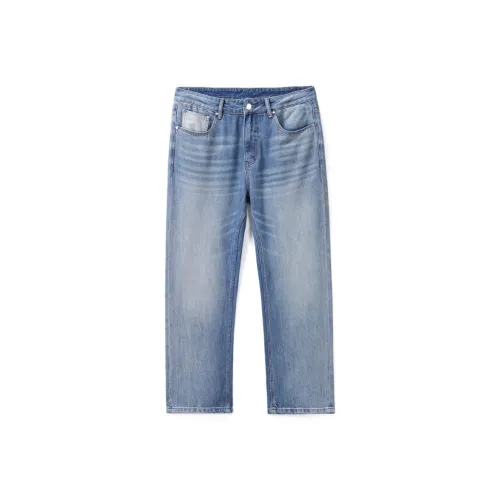 HUNZHI Джинсовый синий Унисекс Джинсы