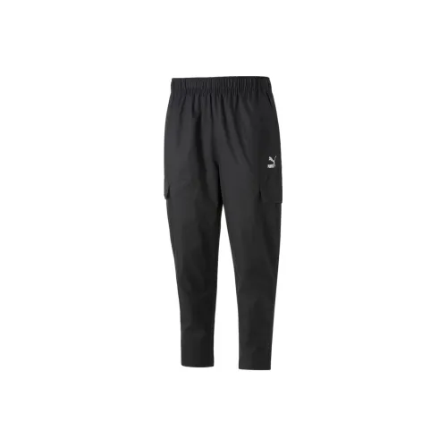 PUMA CLASSICS Мужские Повседневные Брюки Черные