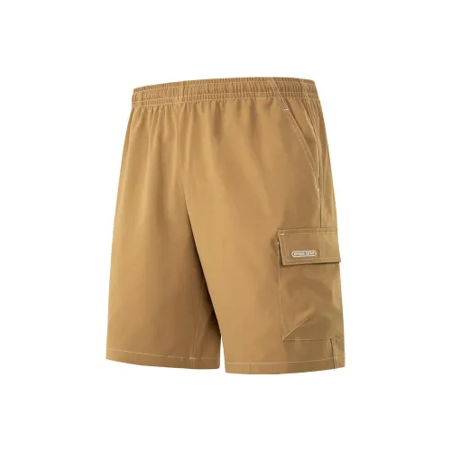 Erke Chestnut Brown Men's Cargo Shorts Эрке Каштановые Коричневые Мужские Карго Шорты