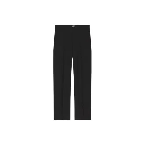 GIVENCHY Slim Fit Wool Trousers Casual Pants Men's Black
