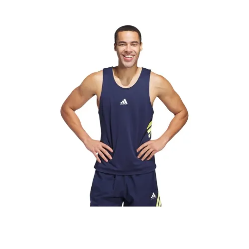 Adidas Майка Мужская Темный Индиго Pure Серый Желтый