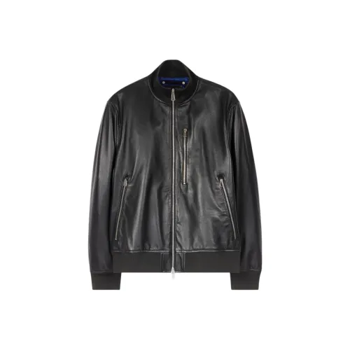 Paul Smith Черные Мужские Кожаные Куртки