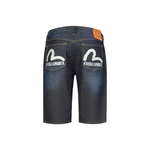 EVISU Blue Men's Denim Shorts EVISU Синий Мужские Джинсовые Шорты
