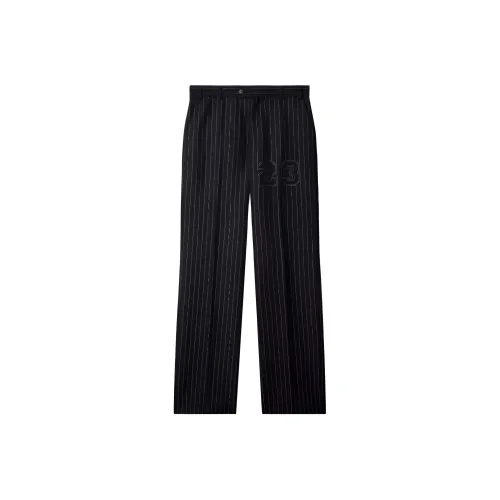 Off Белый Костюм Брюки Свободный крой Мужской Черный