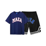 Тибетский Черный Комплект (Темно-синий Топ + Черные Штаны)