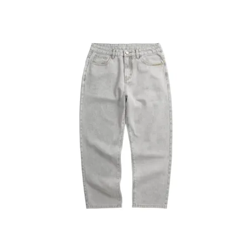 FUNST [Премиум Ледниковый серебристый] Дымчато-серый Унисекс Джинсы