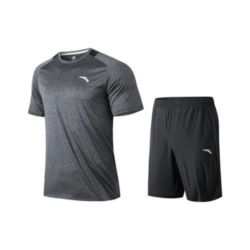 Anta ZONGXUNXILIE Черный с меланжевым серым Мужская Повседневная Спортивная Одежда