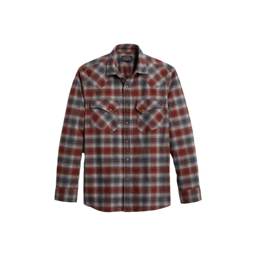 Pendleton Мужские рубашки красного и серого цвета