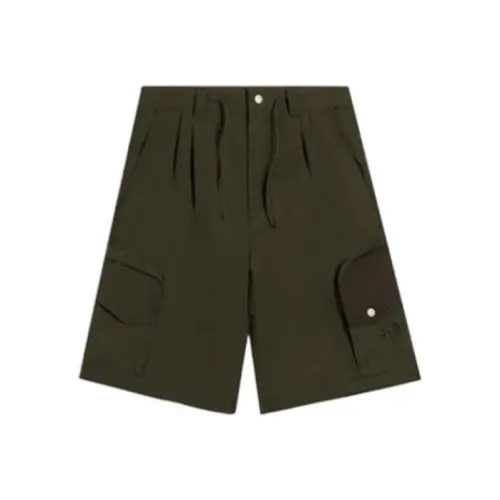 LINING Темно-оливково-зеленые мужские повседневные шорты