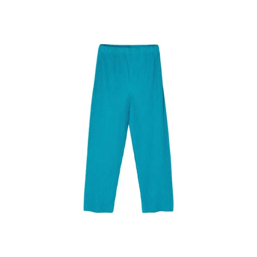 Homme Plissé Issey Miyake SS24 Повседневные брюки Мужские Океан Синий