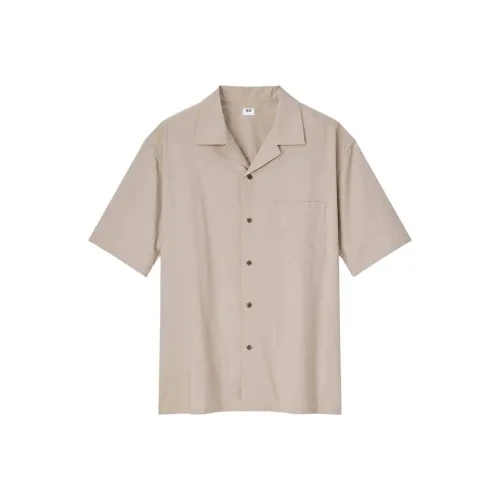 UNIQLO Темно-бежевые унисекс рубашки