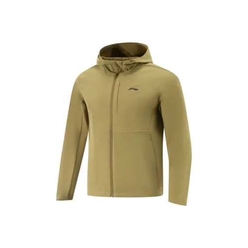 LINING Fitness Series Тренчкот Мужской Желтый Ореховый Коричневый